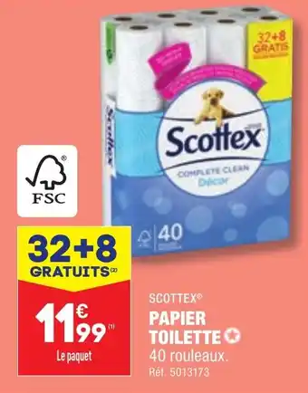 ALDI PAPIER TOILETTE 40 rouleaux. Réf. 5013173 offre