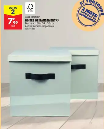 ALDI BOÎTES DE RANGEMENT offre