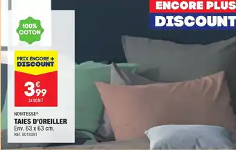 ALDI TAIES D'OREILLER offre