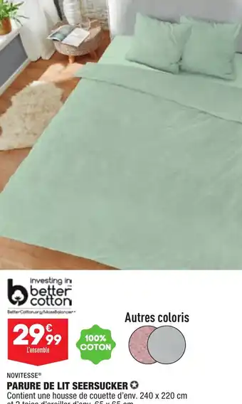ALDI PARURE DE LIT SEERSUCKER offre