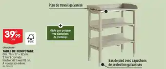 ALDI TABLE DE REMPOTAGE offre