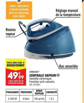 ALDI CENTRALE VAPEUR offre