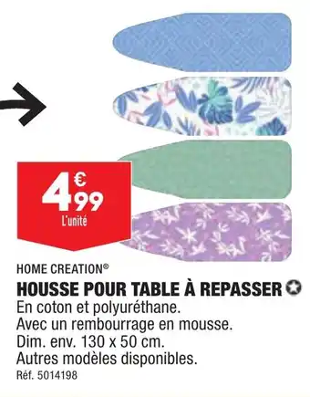 ALDI HOUSSE POUR TABLE À REPASSER offre