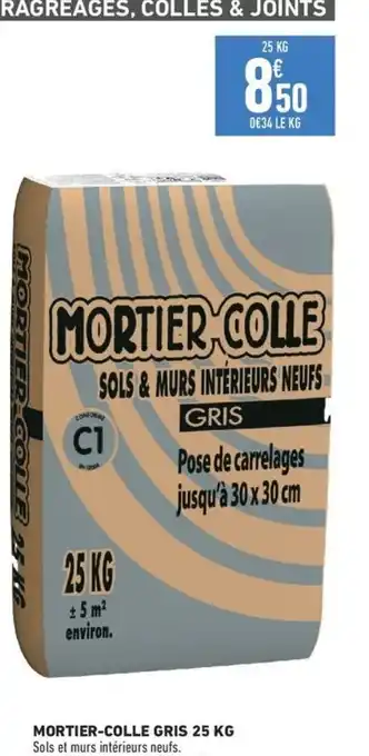 Brico Cash MORTIER-COLLE GRIS 25 KG offre