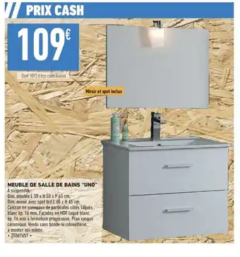 Brico Cash MEUBLE DE SALLE DE BAINS "UNO" offre