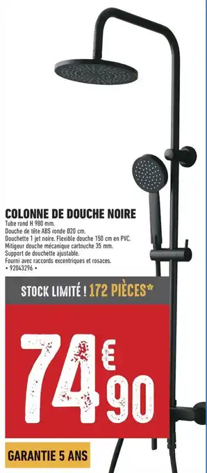 Brico Cash COLONNE DE DOUCHE NOIRE offre