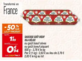 Netto ISLA DÉLICE SAUCISSE GOÛT BŒUF offre