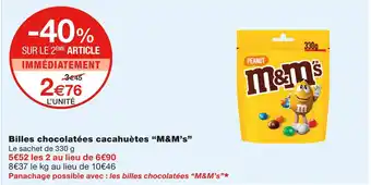Monoprix M&M’s Billes chocolatées cacahuètes offre