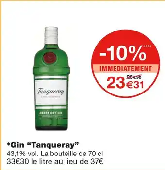 Monoprix Tanqueray Gin offre