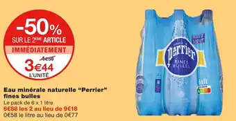 Monoprix Perrier Eau minérale naturelle fines bulles offre