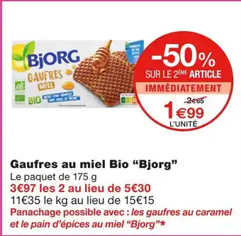 Bjorg Gaufres au miel Bio