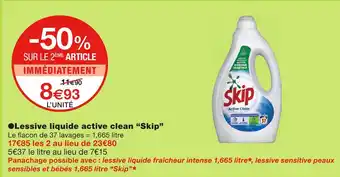 Monoprix Skip Lessive liquide active clean offre