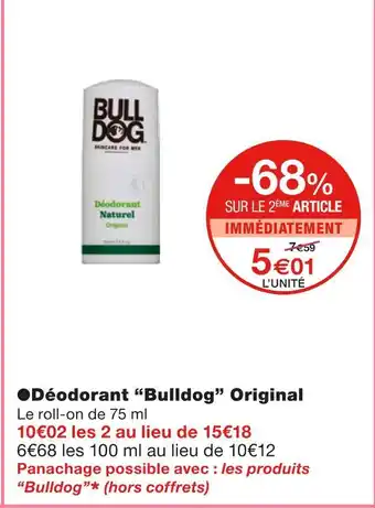 Monoprix Bulldog Déodorant Original offre