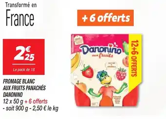 Netto FROMAGE BLANC AUX FRUITS PANACHÉS DANONINO offre