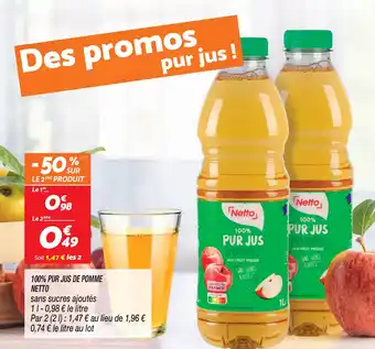 Netto 100% PUR JUS DE POMME NETTO offre