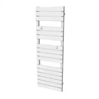 Bricorama Radiateur sèche-serviette électrique 750W - Inertie sèche - Écran LCD - Barres plates - Blanc - Voltman offre