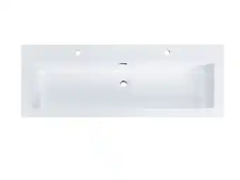 Bricorama Plan vasque céramique Nama - Blanc - 120x46cm offre