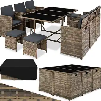 Bricorama Salon de jardin MALAGA 10 places avec housse de protection offre