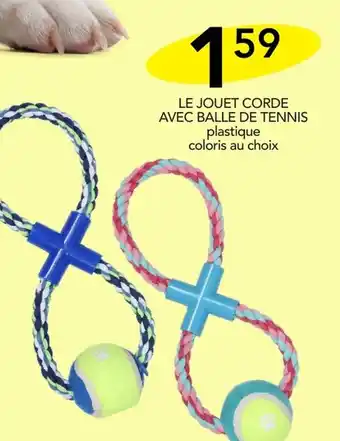 Stokomani LE JOUET CORDE AVEC BALLE DE TENNIS offre