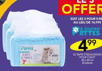 Stokomani LE TAPIS D'ÉDUCATION POUR CHIOT 60 x 40 cm 26 pièces offre