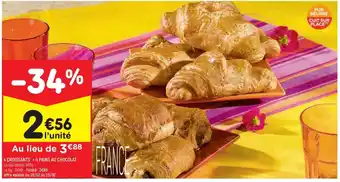 Leader Price 4 CROISSANTS +4 PAINS AU CHOCOLAT offre