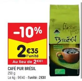 Leader Price CAFÉ PUR BRÉSIL offre