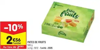 Leader Price PATES DE FRUITS offre