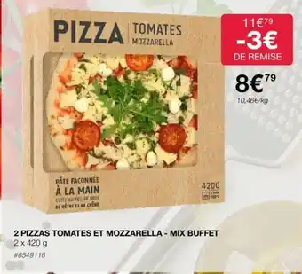 Costco 2 PIZZAS TOMATES ET MOZZARELLA - MIX BUFFET 2 x 420 g offre