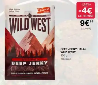 Costco BEEF JERKY HALAL WILD WEST offre