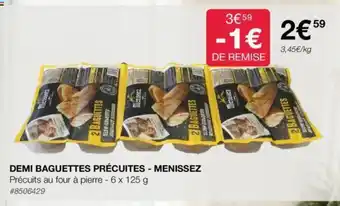 Costco DEMI BAGUETTES PRÉCUITES - MENISSEZ offre