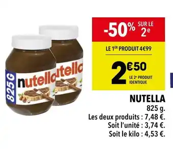 Supeco NUTELLA 825 g. offre