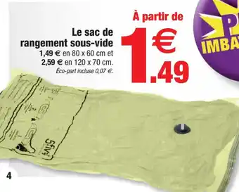 Bazarland Le sac de rangement sous-vide offre