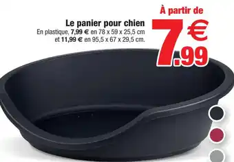 Bazarland Le panier pour chien En plastique, 7,99 € en 78 x 59 x 25,5 cm et 11,99 € en 95,5 x 67 x 29,5 cm. offre
