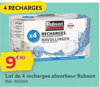 Gifi Lot de 4 recharges absorbeur Rubson offre