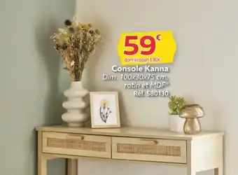 Gifi Console Kanna Dim. 100x30x75 cm, offre