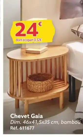 Gifi Chevet Gaia Dim. 46x41,5x35 cm, bambou Réf. 611677 offre