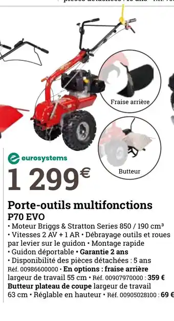 Espace emeraude Porte-outils multifonctions P70 EVO offre