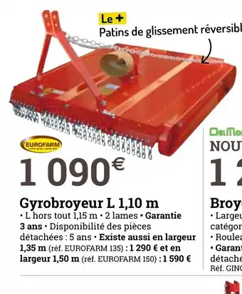 Espace emeraude Gyrobroyeur L 1,10 m offre