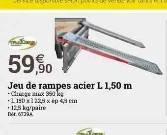 Espace emeraude Jeu de rampes acier L 1,50 m offre
