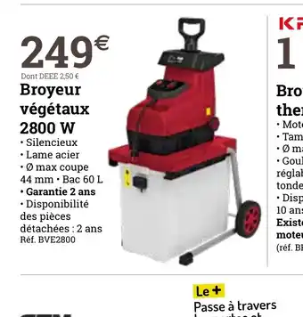 Espace emeraude Broyeur végétaux offre