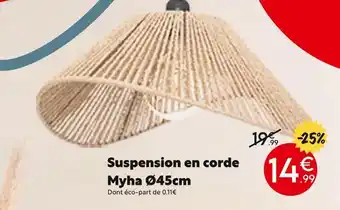 Maxi Bazar Suspension en corde Myha Ø45cm offre