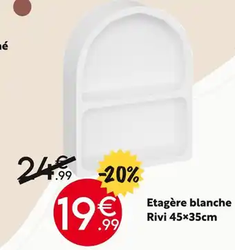 Maxi Bazar Etagère blanche Rivi 45x35cm offre