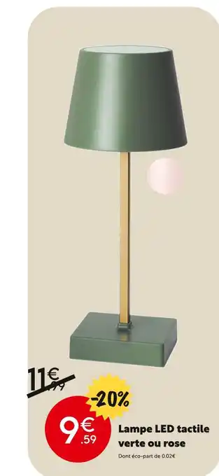 Maxi Bazar Lampe LED tactile verte ou rose offre