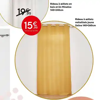Maxi Bazar Rideau à œillets offre