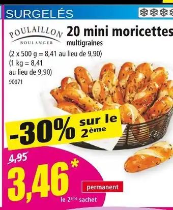 Norma POULAILLON 20 mini moricettes multigraines offre