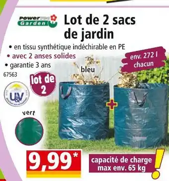 Norma POWER Garden Lot de 2 sacs de jardin offre