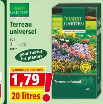 Norma FINEST GARDEN Terreau universel offre