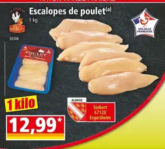 Norma BRUNO SIEBERT Escalopes de poulet offre