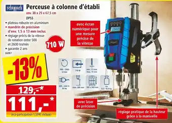 Norma Scheppach Perceuse à colonne d’établi offre