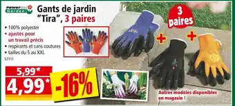 Norma POWER GARDEN Gants de jardin ”Tira”, 3 paires offre